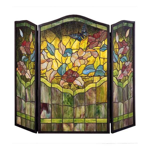 Meyda Tiffany 40W X 34"H Butterfly Folding Fireplace Screen" 27237